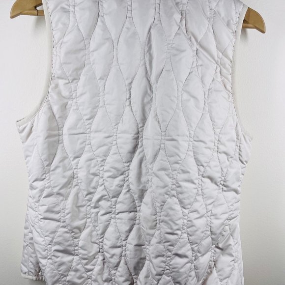 Old Navy Ivory/Off White Quilted Classic Vest - Picture 3 of 8
